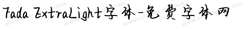 Fada ExtraLight字体字体转换